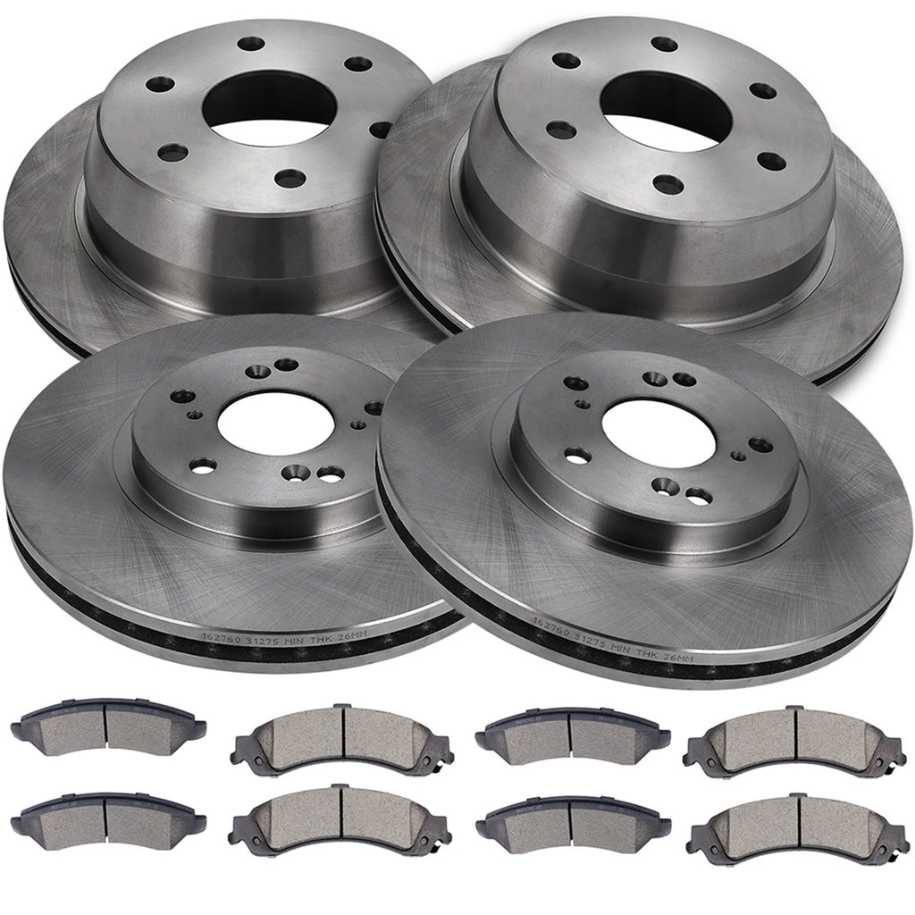 Ceramic Brake Pads and Rotors Set for Chevrolet Silverado 1500 (2005)
