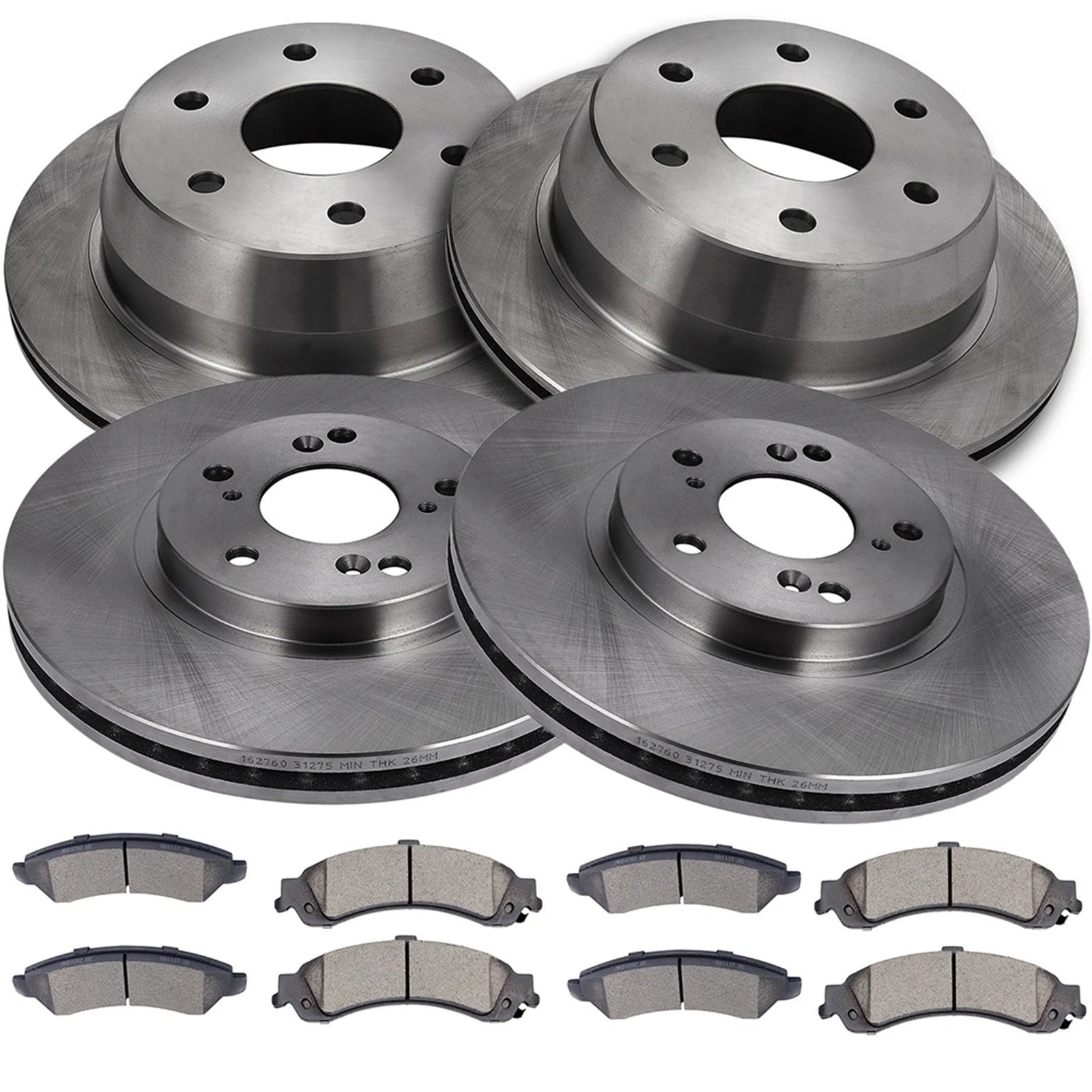 Ceramic Brake Pads and Rotors Set for Chevrolet Silverado 1500 (2005)