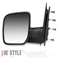Manual Side Door Mirror Left for Ford E150 E250 E350 (2008–2009) FO1320337
