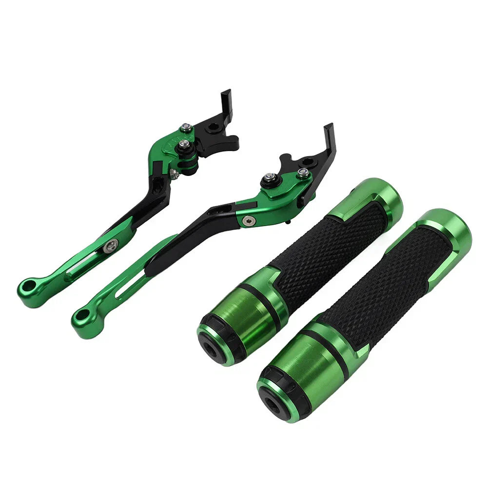 Green Extendable Brake Clutch Levers Grip Set for BMW S1000R S1000RR (2010-2023)