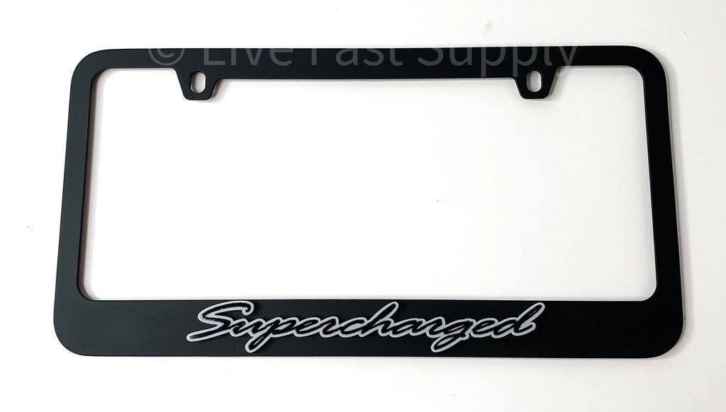 Matte Black Premium License Plate Frame with Gray Outline for Ford (2009–2014)