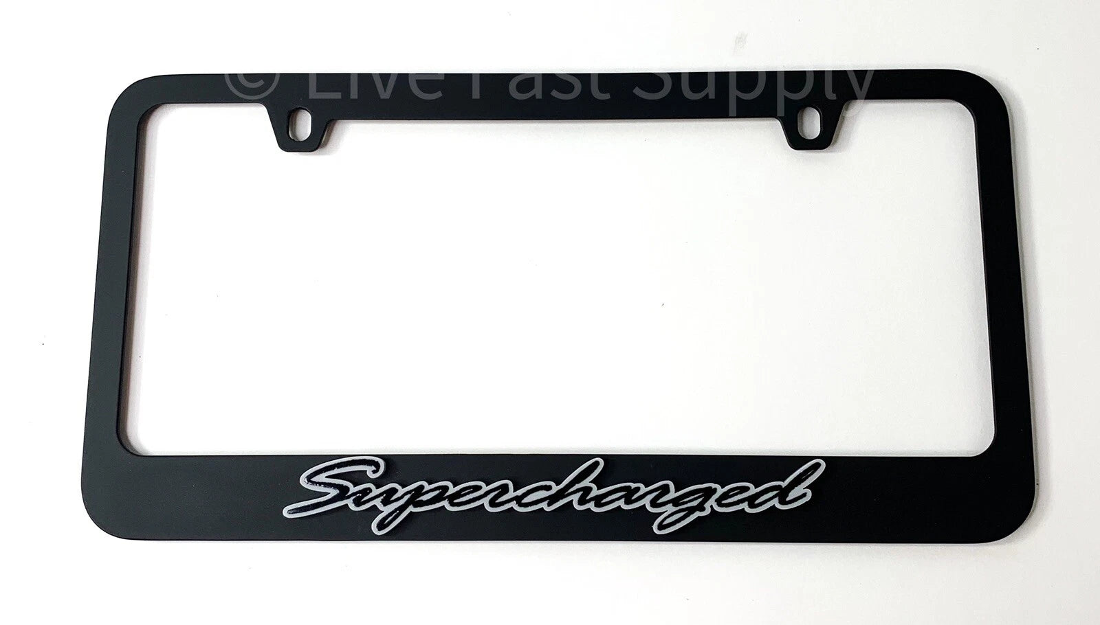 Matte Black Premium License Plate Frame with Gray Outline for Ford (2009–2014)