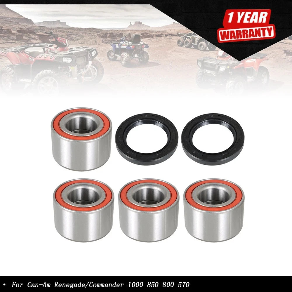 Set of 4 Wheel Bearings & Seals for Can-Am Renegade/Commander
