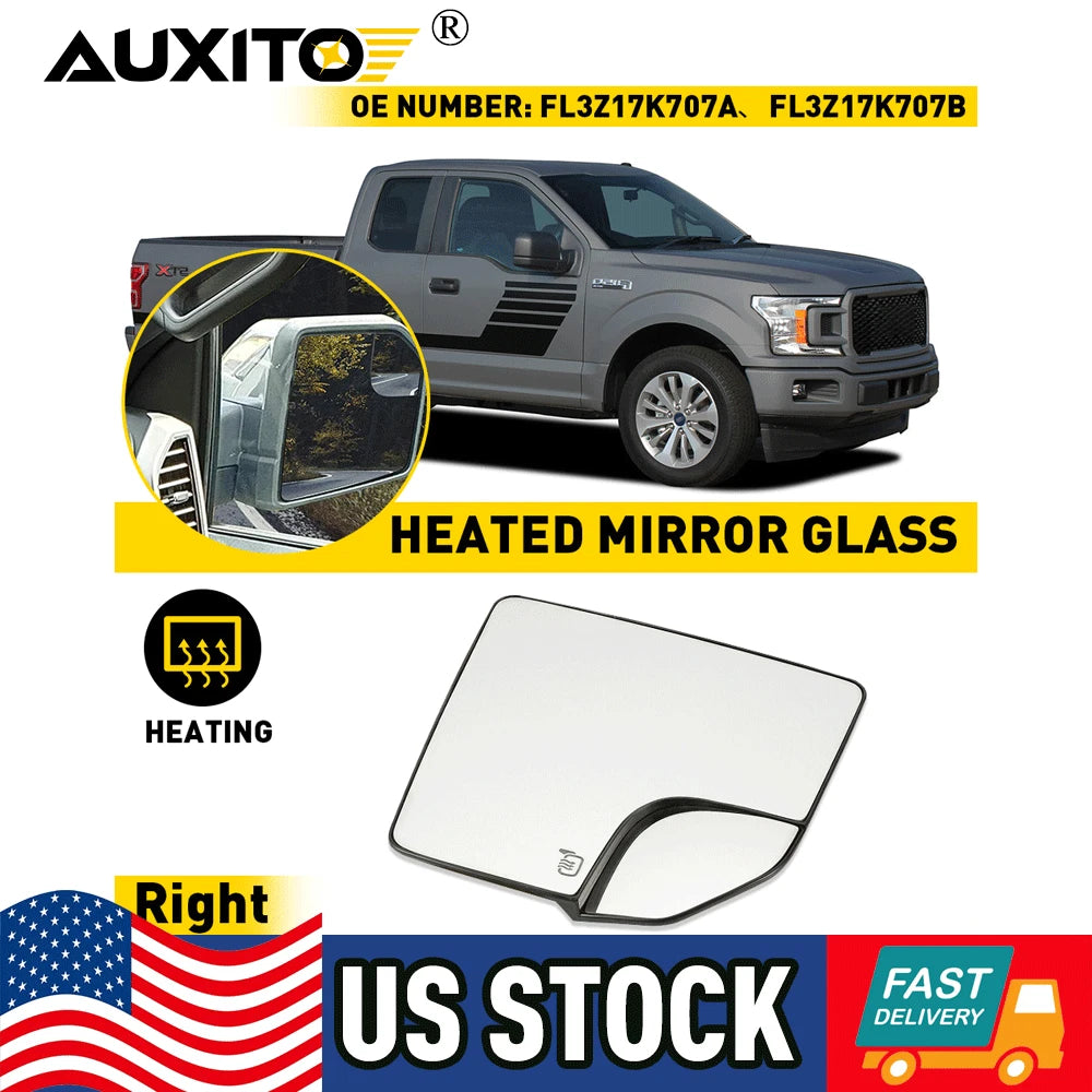 Mirror Glass with Spotter for Ford F150 (YYYY–YYYY)