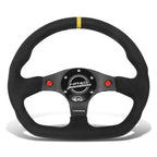 320mm Dish Steering Wheel for NRG (3-Spoke, Yellow Stripe, Alcantara)