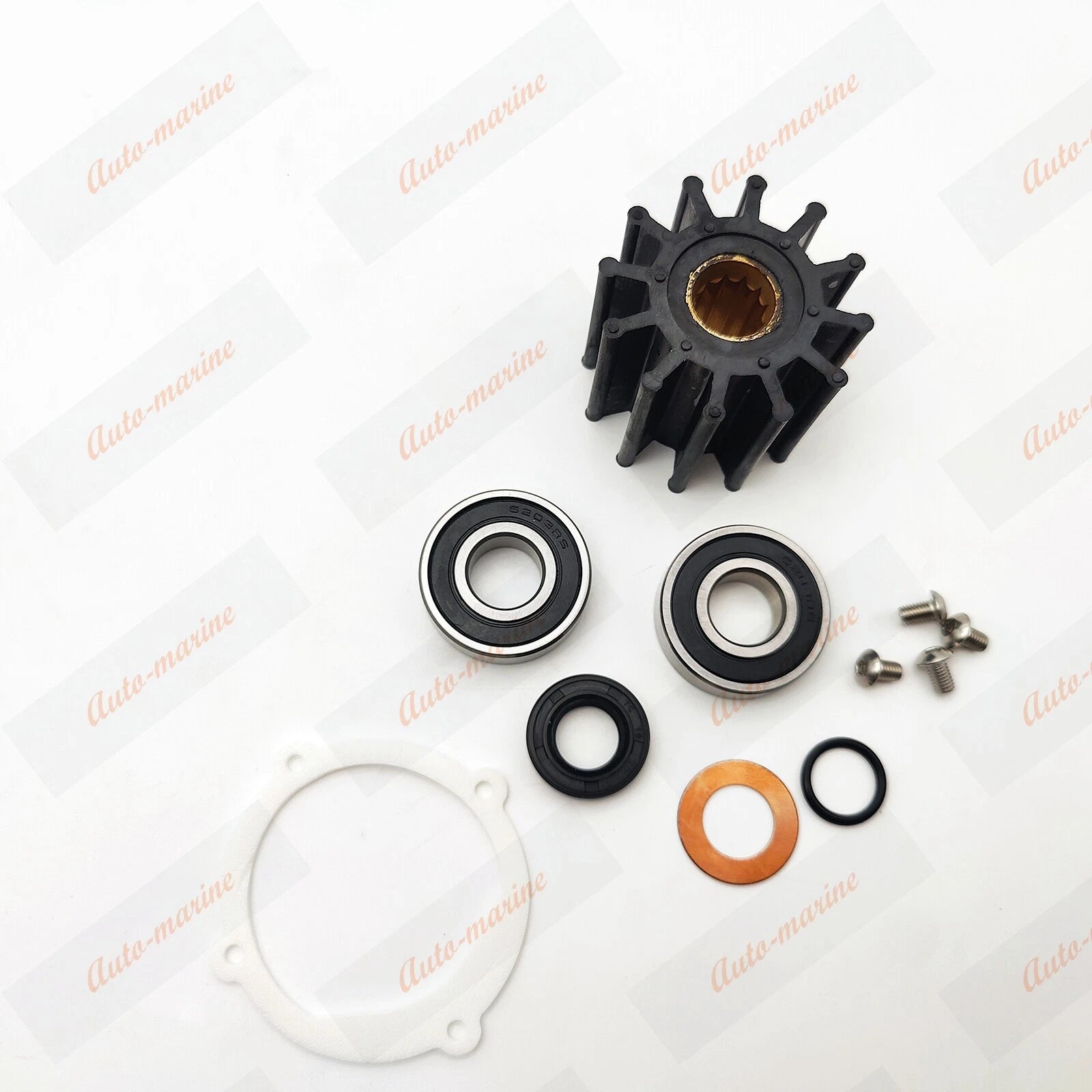 Sea Water Pump Repair Rebuild Kit for Johnson F6B-9 (Fits 10-24232-1, 09-812B-1)