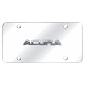 Chrome Name on Chrome License Plate - Officially Licensed for Acura