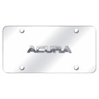 Chrome Name on Chrome License Plate - Officially Licensed for Acura
