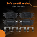 Set of 4 Front Ceramic Brake Pads for Hyundai Accent/Kia Rio (2006–2011) D1156