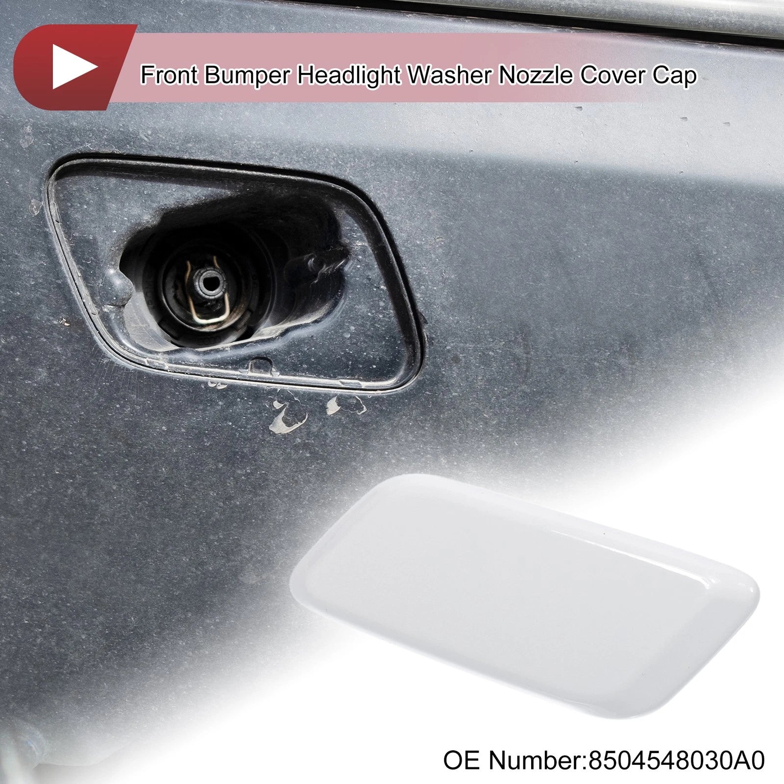 Front Left Washer Nozzle Cover Cap for Lexus RX270 RX350 RX450H (2012–2013) White