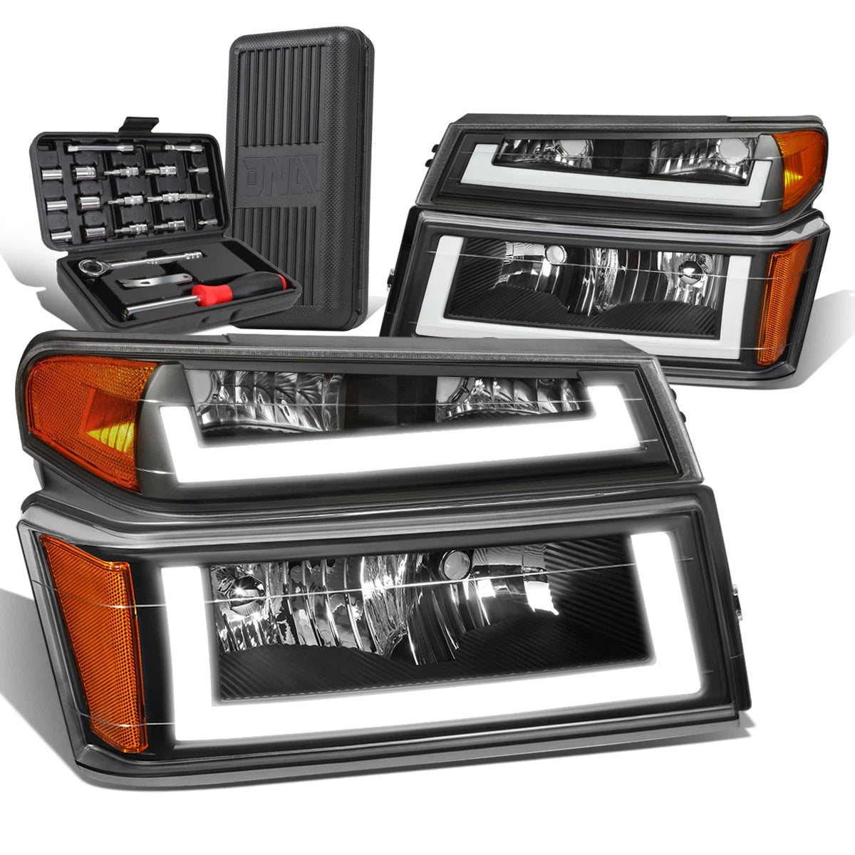 LED DRL Tube Headlight Bumper Lamp for Colorado Canyon (2004–2012)