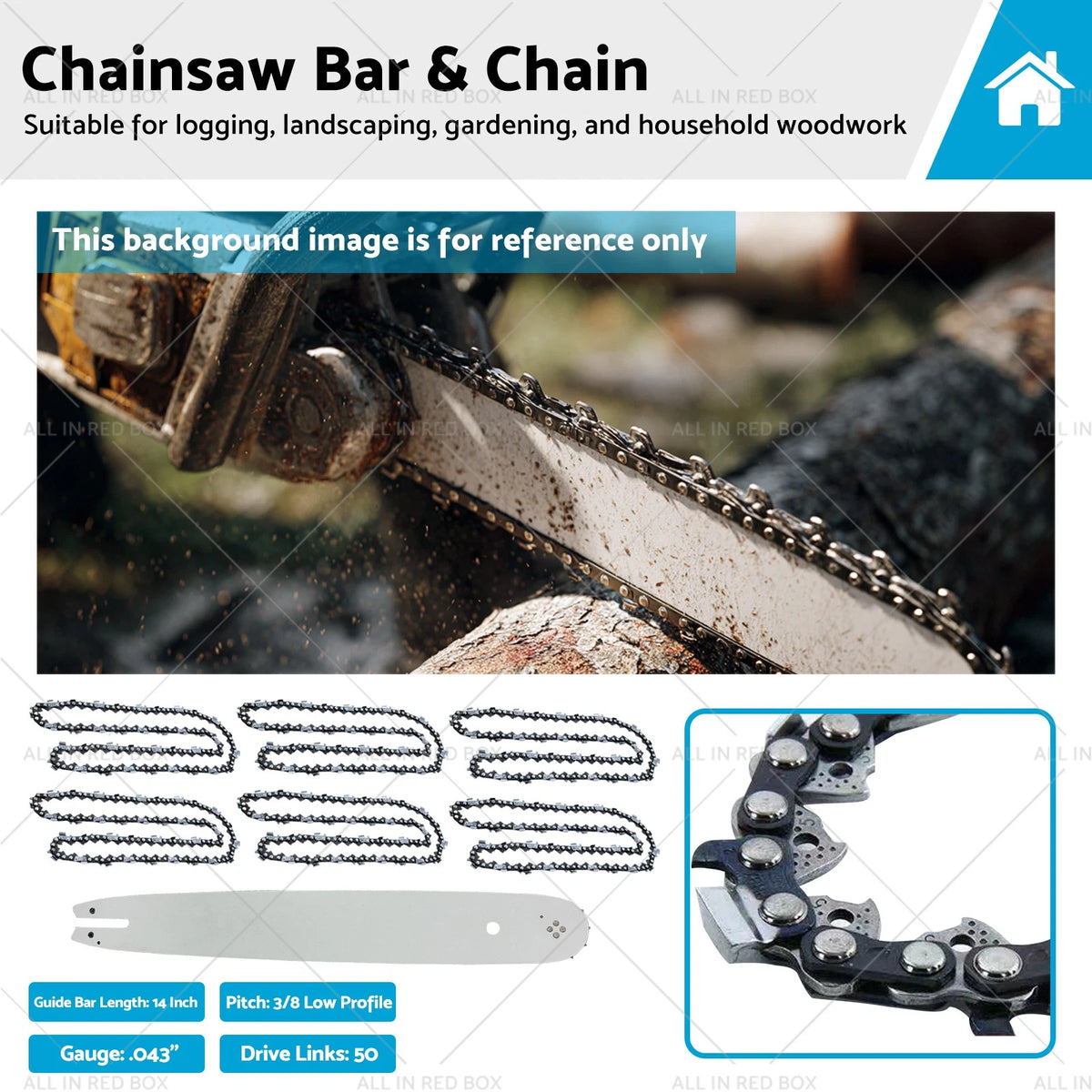 14'' Chainsaw Bar Chain 3/8LP .043 50DL for Stihl 211 241 C-M (2011–2023)