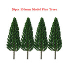 20pcs 13cm Pine Trees for Railroad Train Park Landscape Layout
