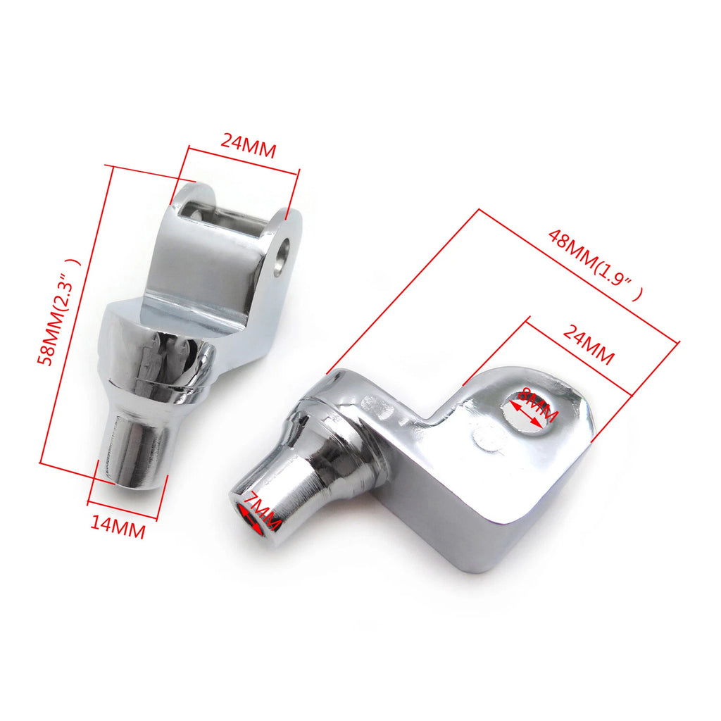 Chrome Foot Pegs Connection Fittings for Honda GoldWing GL1500 (1988–2000)
