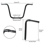 Ape Hanger Handlebar Bars for Harley FLST FXST (10''/12''/14''/16''/18'')