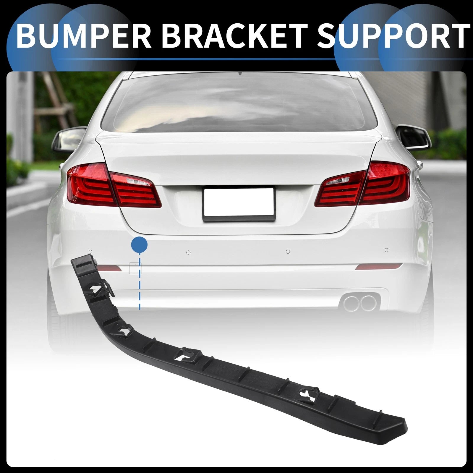 Left Rear Bumper Retainer Bracket No. 866131R000 for Hyundai Accent (2012–2017)