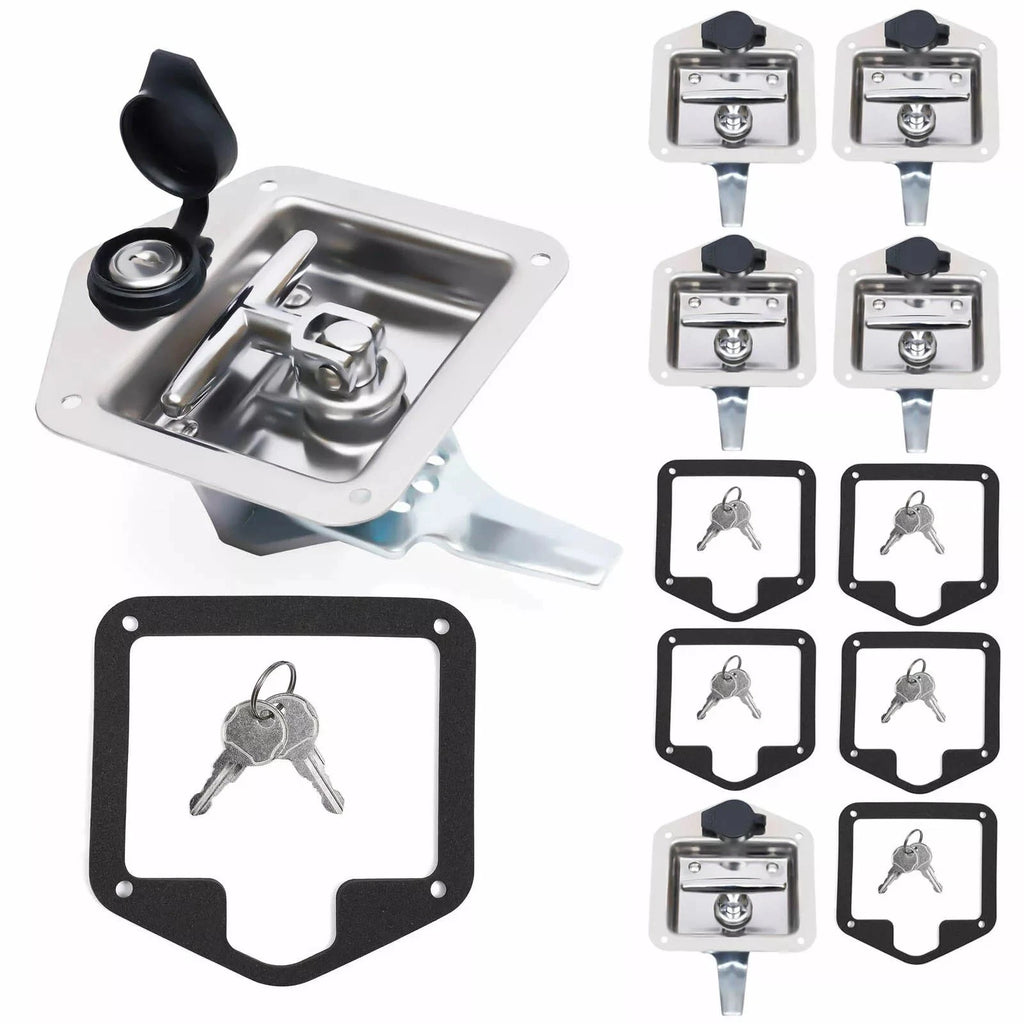 Set of 6 Trailer Door Latch T-Handle Locks for RV Truck Tool Box