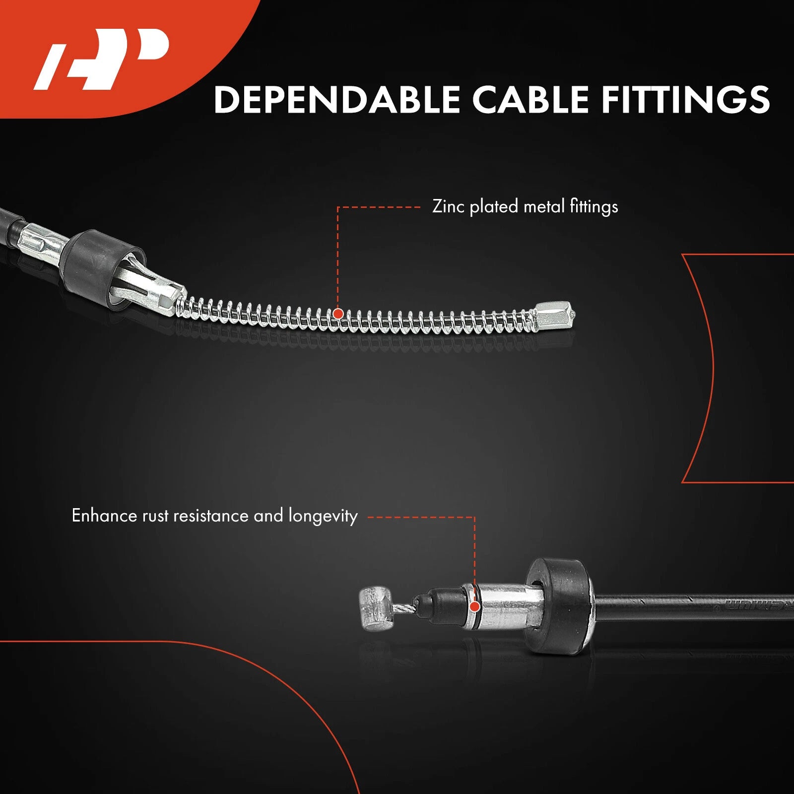 Rear Passenger Side Parking Brake Cable for Hyundai Accent (2006–2009)