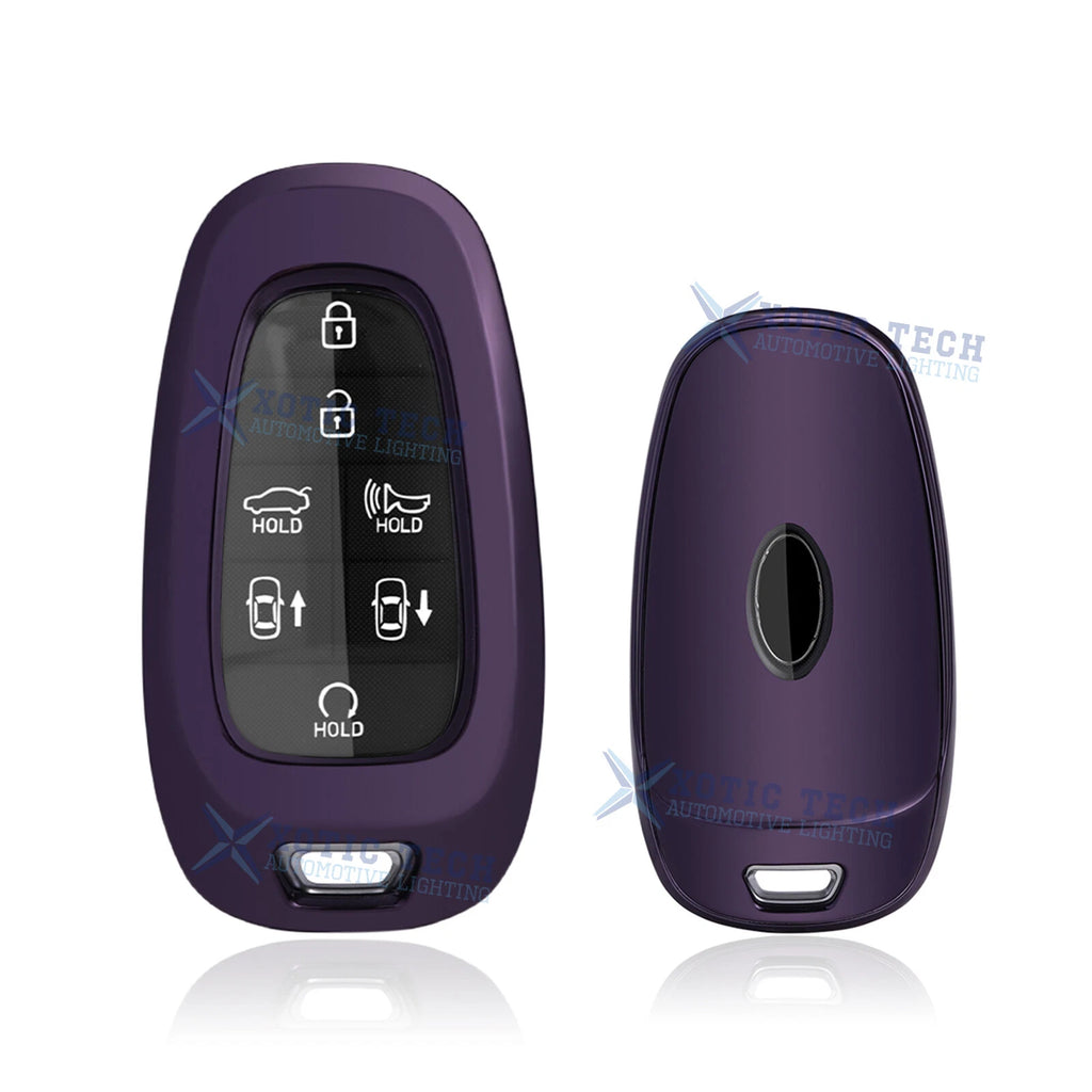 Soft TPU Shockproof Case with Button Key Fob for Hyundai Sonata (2020–2024)
