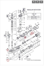 Seal Kit for Yamaha Outboard Motor Lower Gearcase (93101-30002, 93101-30004)