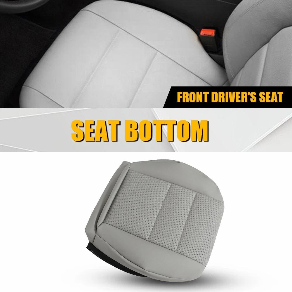 Gray Leather Driver Bottom Seat Cover for Mercedes Benz GLK250 GLK350 (2008–2015)