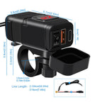 Dual USB Fast Charger Adapter for Motorcycle ATV (Type-C PD QC3.0)