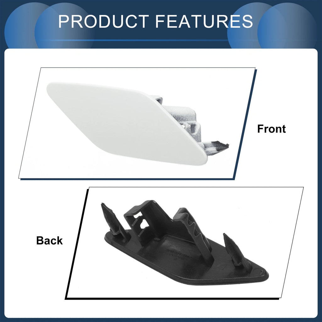 Front Right Washer Nozzle Cover Cap for Volkswagen Passat B8 (2015–2022) White