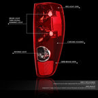 Right Passenger Tail Brake Light Reverse Lamp Chrome for Colorado Canyon (2004–2012)