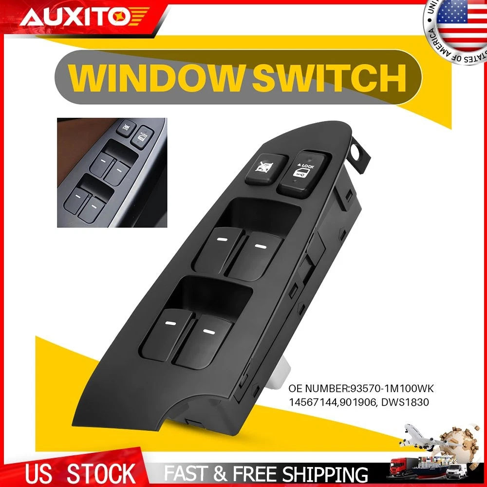 Driver Door Power Window Control Switch for Kia Forte Forte5 (2010–2013) 14567144