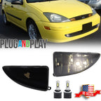 2X Smoked White LED Front Bumper Fog Lights for Ford Focus (2000–2004)