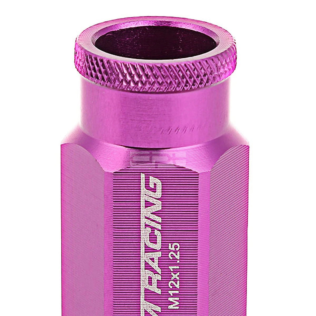 20 PCS Open End M12x1.25 50mm Tall Purple Universal JDM Lug Nut Set