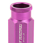 20 PCS Open End M12x1.25 50mm Tall Purple Universal JDM Lug Nut Set