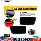Smoke Rear Red LED Bumper Side Marker Light for Ford Bronco Sport (2021–2023)