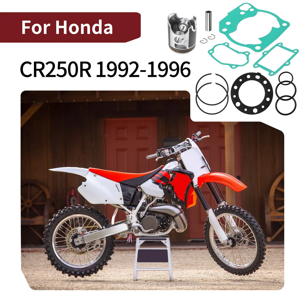Top End Rebuild Piston Cylinder Gaskets Kit for Honda CR250R (1992–1996) 66.40mm STD