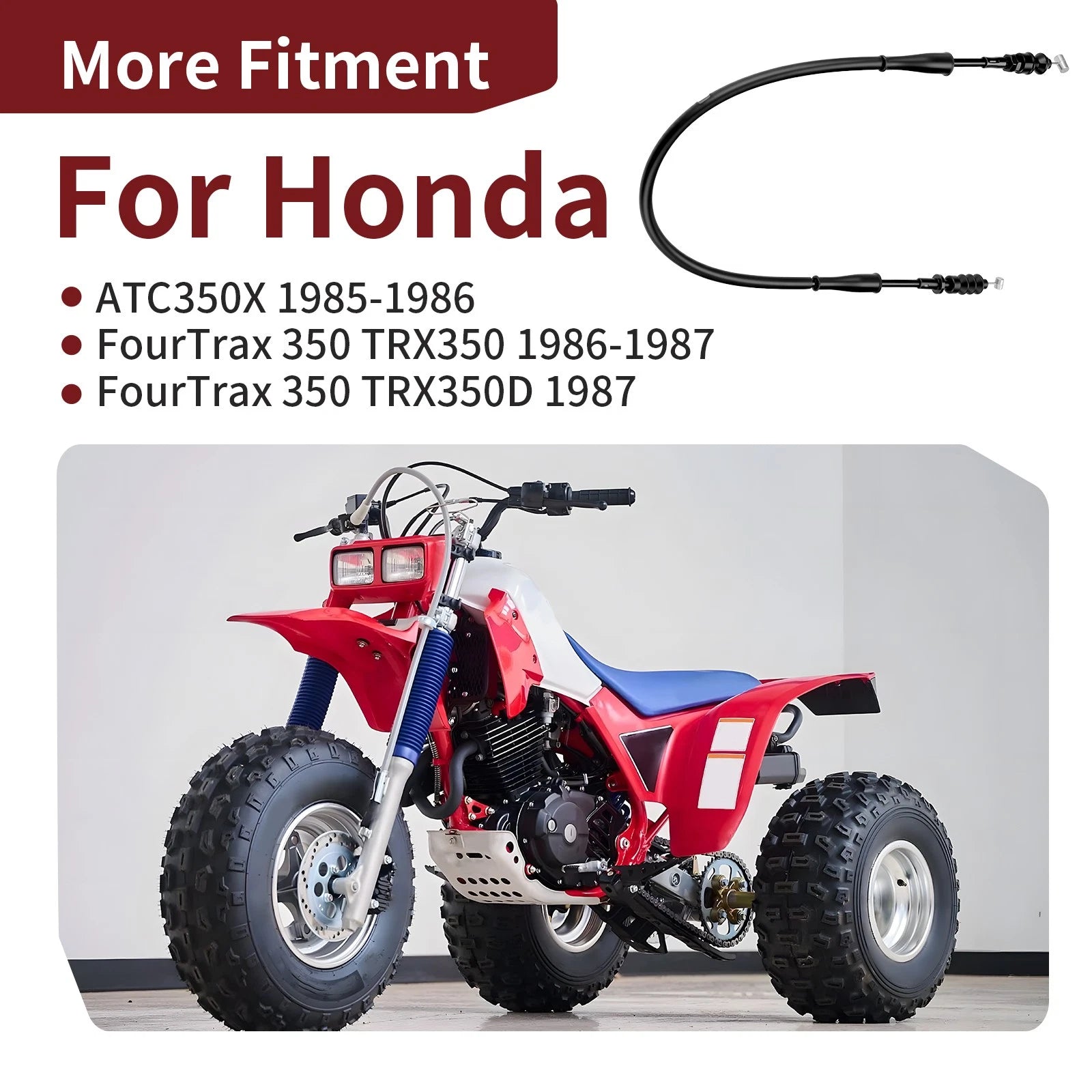 Automatic Decompression Cable for Honda ATC350X TRX350 (1985–1987) 28291-HA7-671
