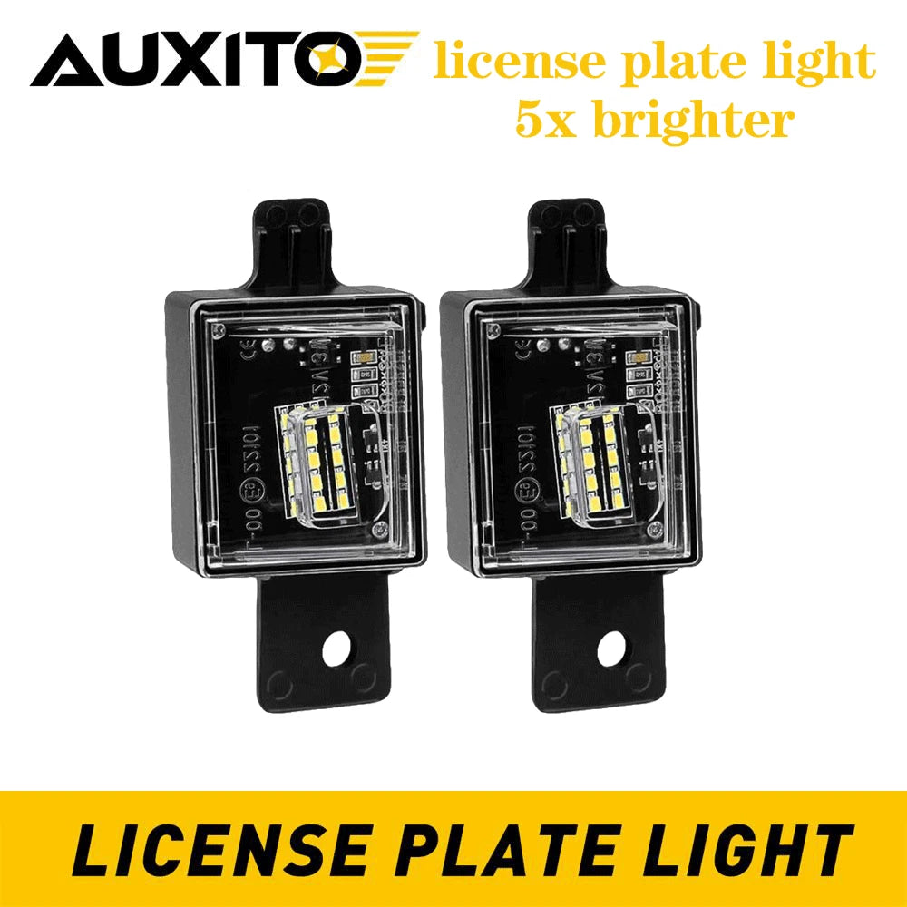 2X LED License Plate Light for GMC Sierra 1500 2500HD 3500HD (2014–Present)