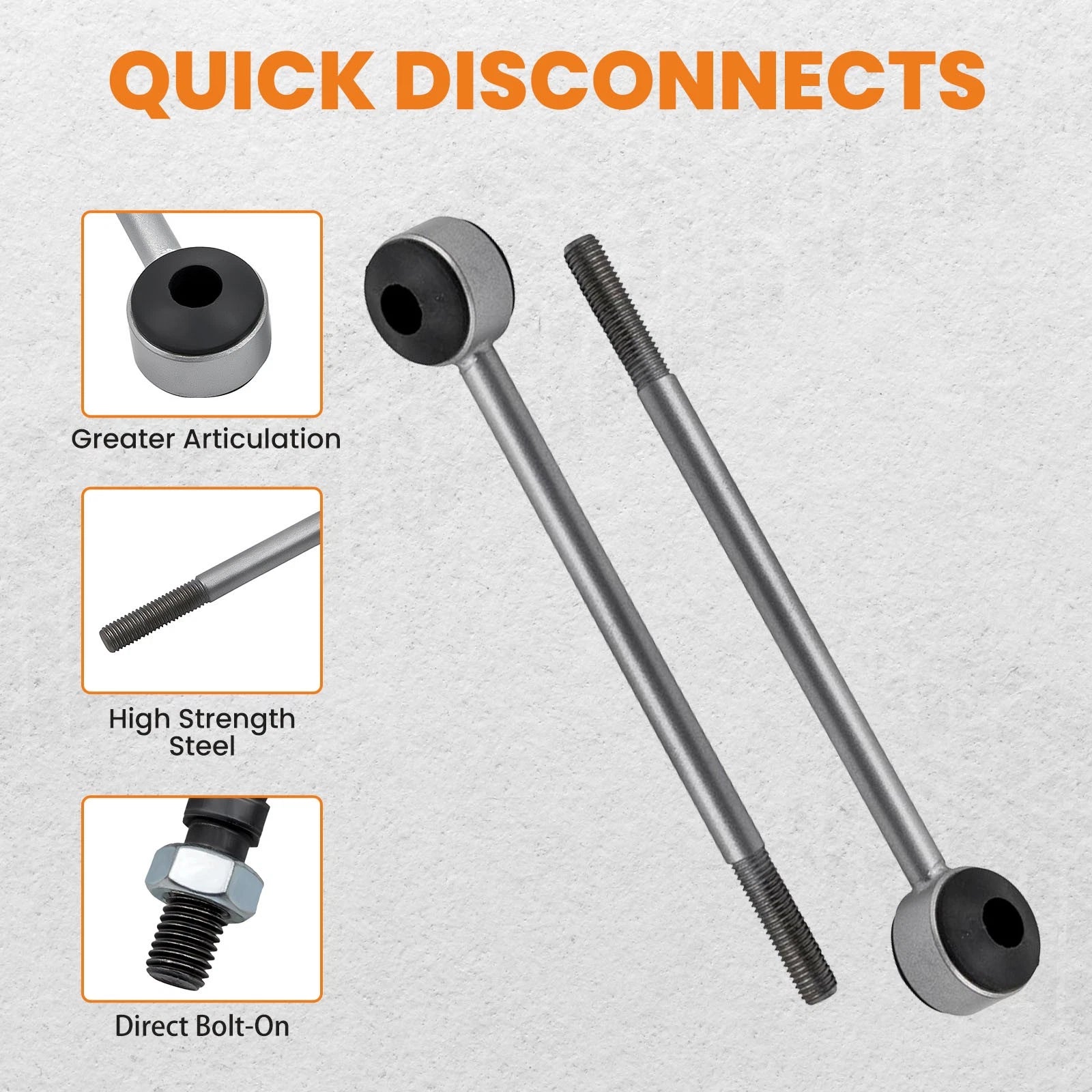 Sway Bar Quick Disconnects for Jeep Cherokee XJ, Grand Cherokee ZJ, Comanche MJ (1984–2001)