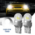 2X AUXITO LED White Back Up Reverse Light Bulb 7443 7440 (6000K, 2800LM)