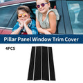 Set of 4 Car Pillar Window Trim Covers for Toyota Tundra (2007–2020) Black