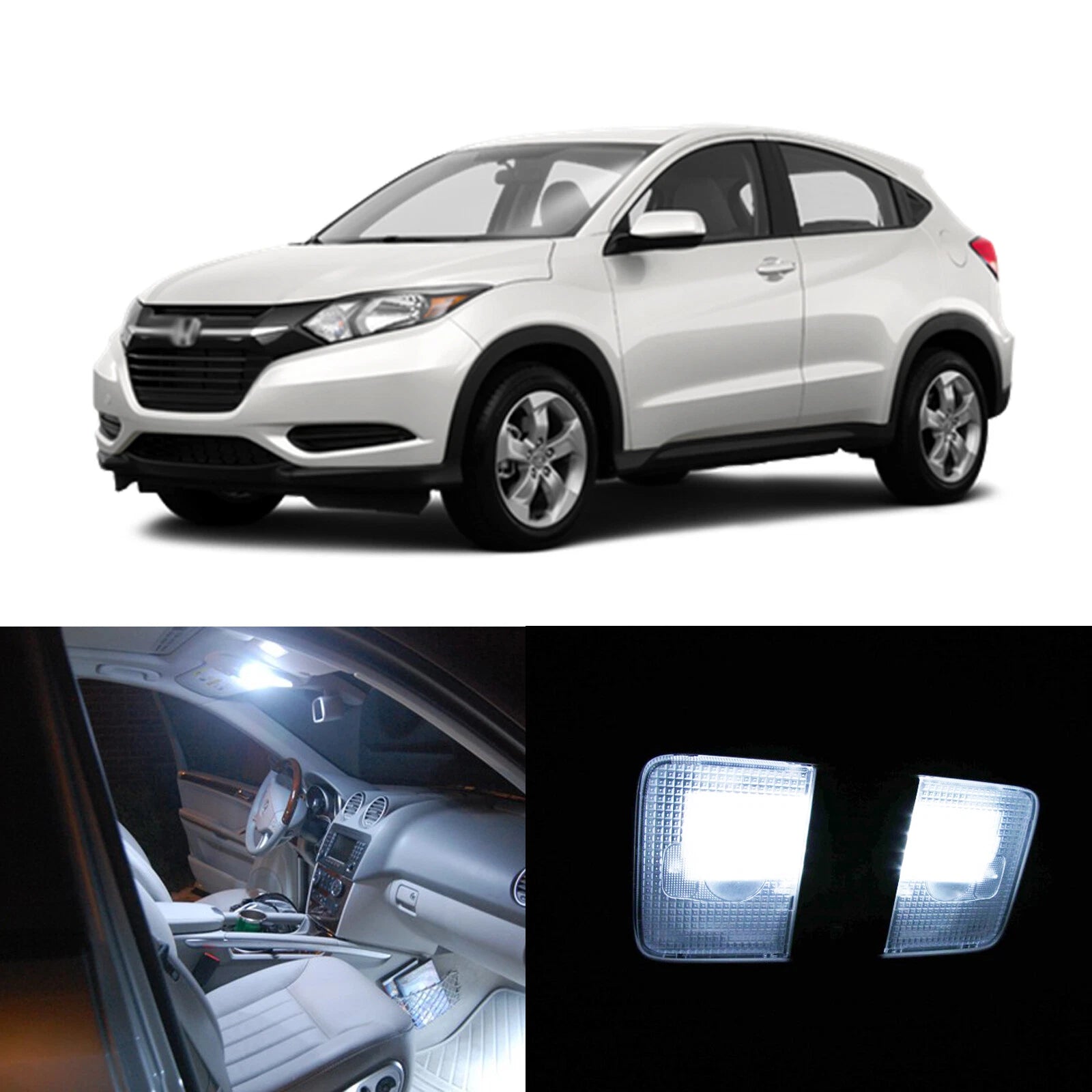 LED Map Dome Bulbs Kit (6000K White) for Honda HR-V 2016–2019