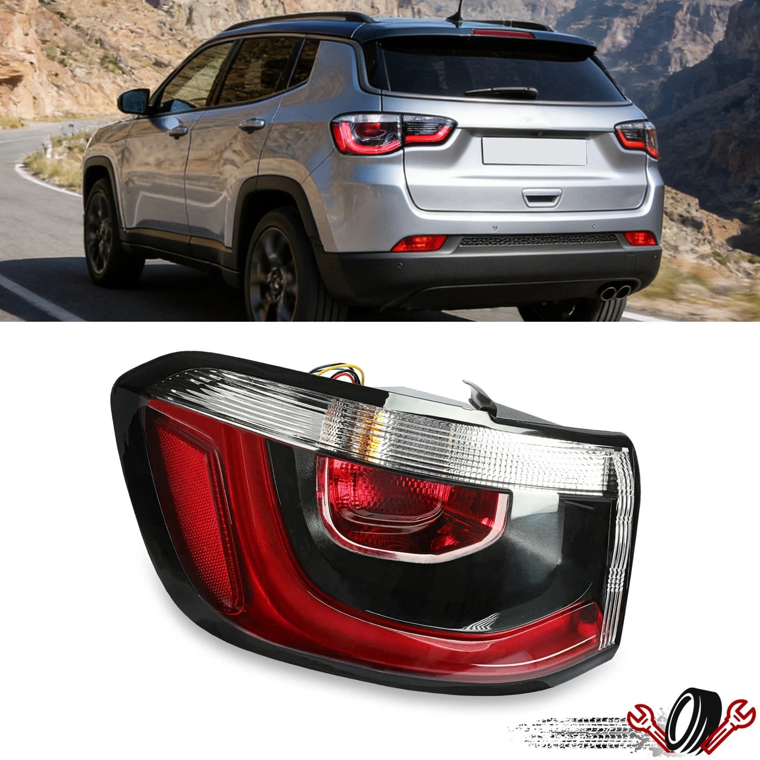 Left Rear Tail Light Brake Lamp for Jeep Compass (2017–2020)