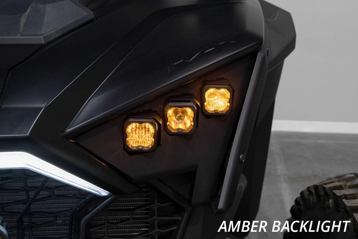 Headlamp Kit White Pro Amber Backlight for Polaris RZR C1 (2020–2023)