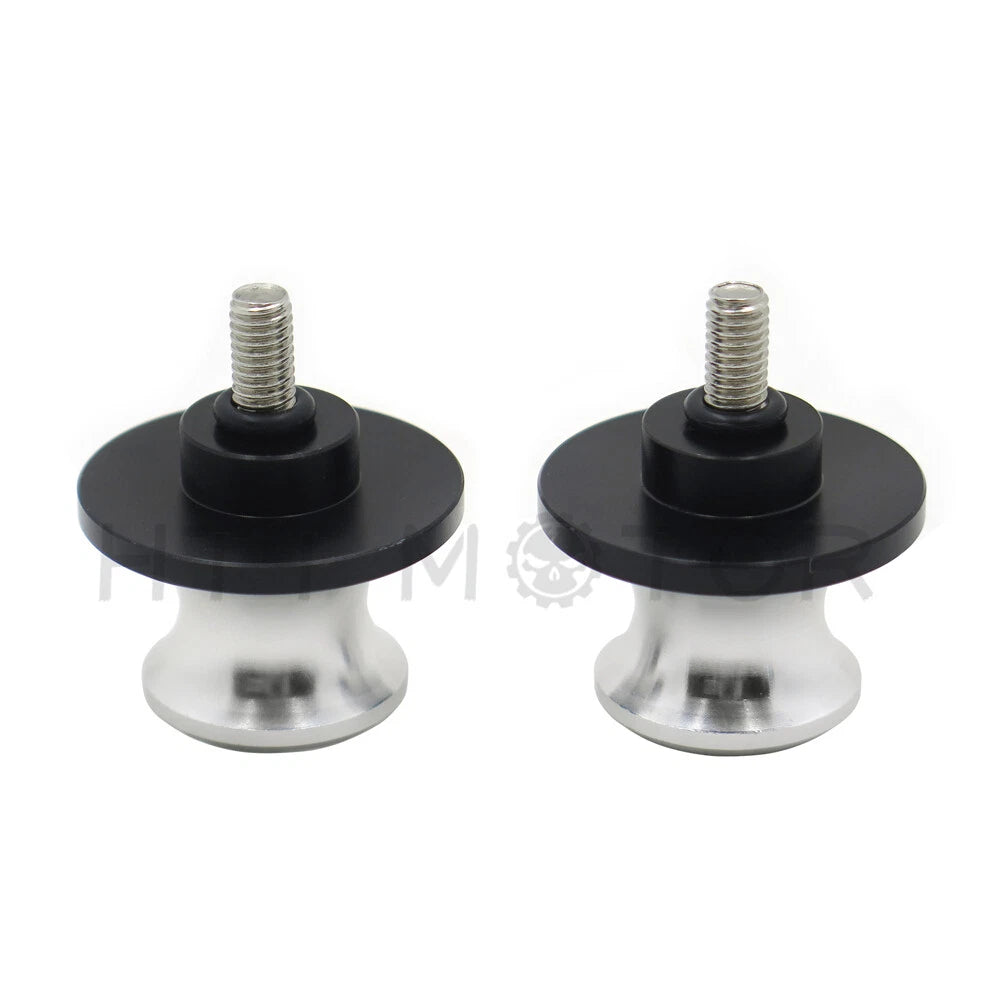 2X CNC M6 Swingarm Spools Sliders 6mm for Aprilia Yamaha YZF-R1 R6 FZ-1 (2000–2023)