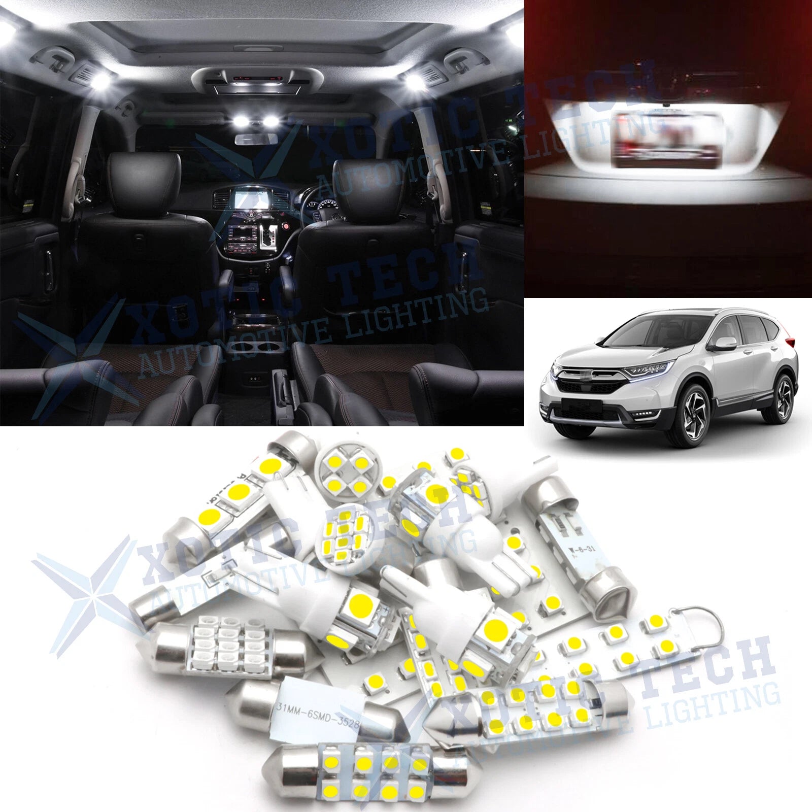 White LED Light Package Kit for Honda CR-V HR-V (2015–2019)