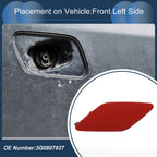 Front Left Washer Nozzle Cover Cap for Volkswagen Passat B8 (2015–2022) Red