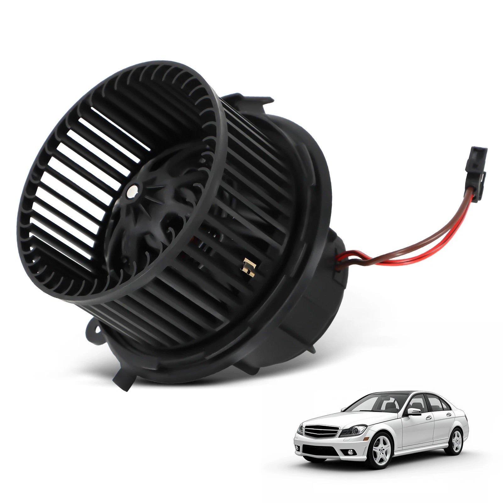 Heater Blower Motor w/Fan Cage for Benz C230 C250 C300 C350 E350 E550 E63 GLK350 (2001–2015)