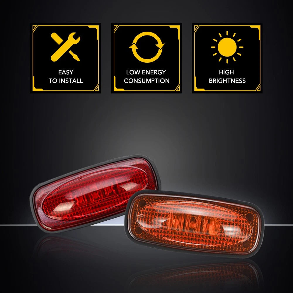 Set of 4 LED Side Fender Marker Lights for Dodge Ram 3500 (2003–2009)