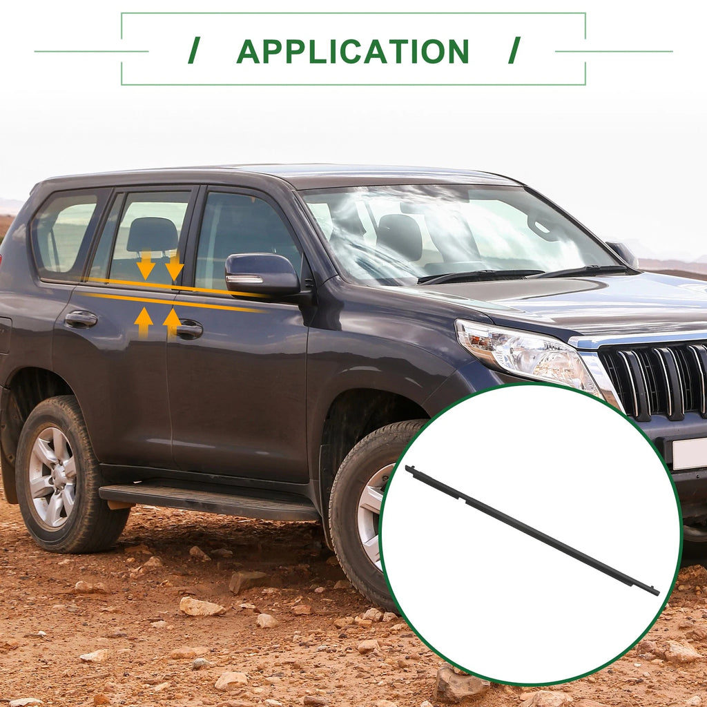 1pc Rear Left Weatherstrip Window Seal No.7572260071 for Toyota Land Cruiser (2008–2021)