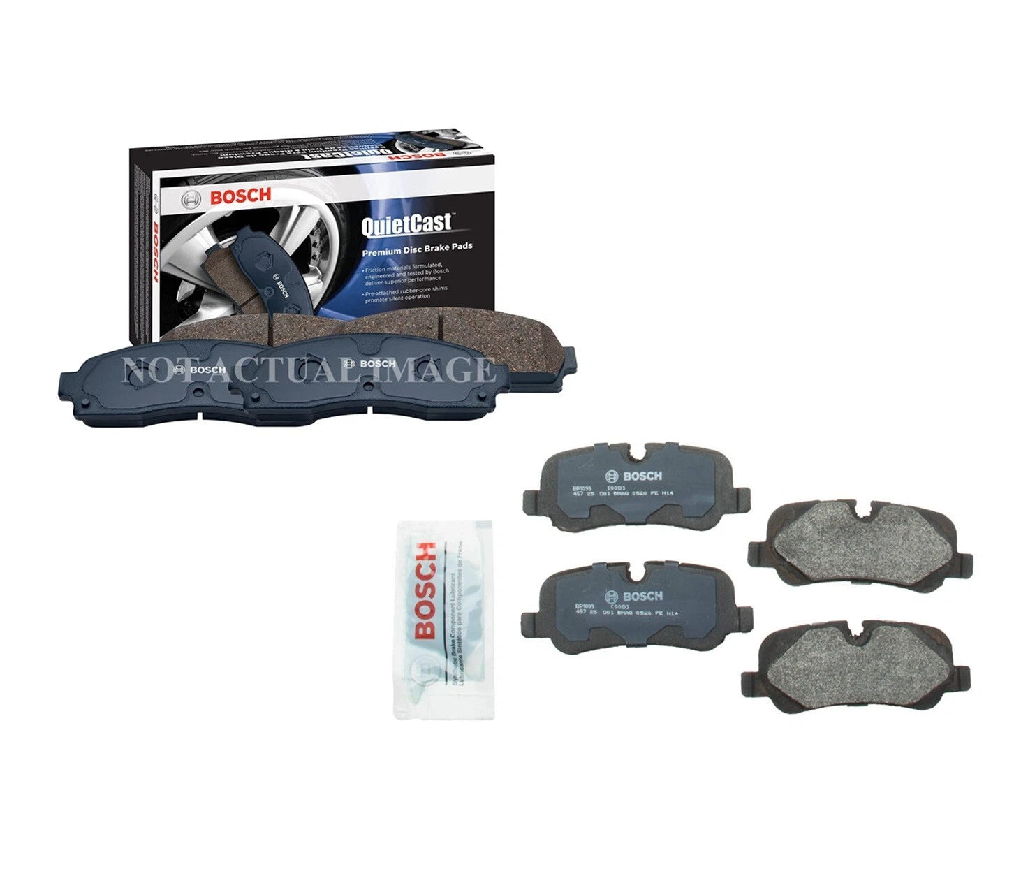 Bosch QuietCast Disc Brake Pads Kit for Audi A8 Quattro SQ5 (2011–2019)