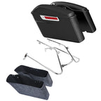 Matte Black Hard Saddle Bags & Bracket for Harley Softail Fat Boy (2018–2025)